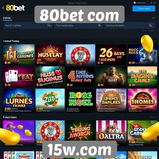Análise do catálogo de jogos disponíveis no 80bet